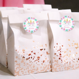 Sticker Rond Merci pour la licorne à venir