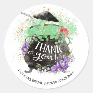 Sticker Rond Merci pour la Soirée de Mariage Thématique Hallowe