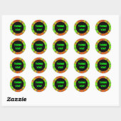 Sticker Rond Merci pour l'art fractal de Light Show (Feuille)