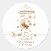 Sticker Rond Merci pour le mobile de nursery boho (Devant)