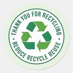 Sticker Rond Merci pour le recyclage