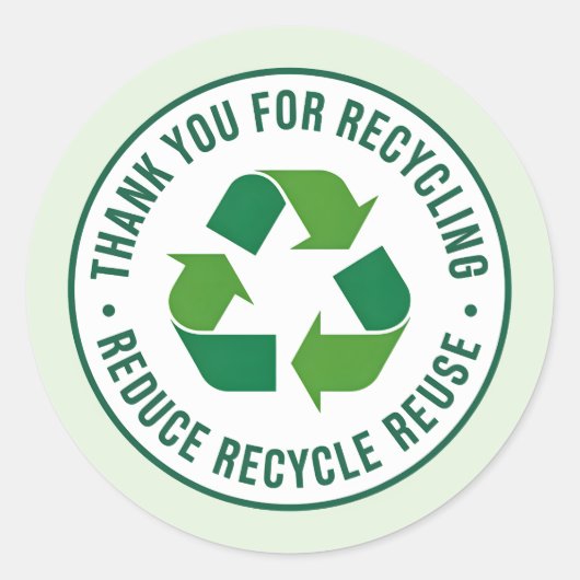 Sticker Rond Merci pour le recyclage (Devant)