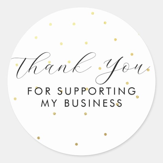 Sticker Rond Merci Pour Le Soutien De Mes Points D'Affaires Bla (Devant)