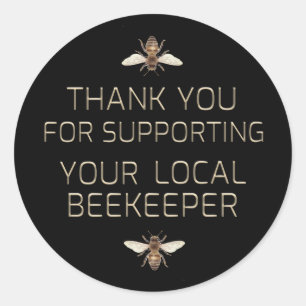 Sticker Rond Merci Pour Le Soutien De Votre Mini Apiculteur Loc