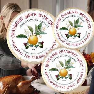 Sticker Rond Merci pour les amis et la famille Cranberry Marmal