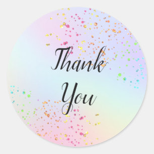 Sticker Rond merci pour les couleurs pastel