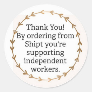 Sticker Rond Merci Pour L'Utilisation De Shipt