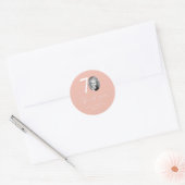 Sticker Rond Merci pour mes 70 ans Rose (Enveloppe)