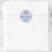 Sticker Rond merci pour opal pourple foil (Sac)