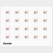 Sticker Rond Merci pour Shopping Small (Feuille)