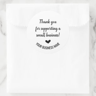 Sticker Rond Merci pour soutenir les petites entreprises