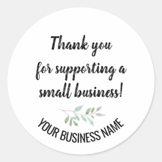 Sticker Rond Merci pour soutenir les petites entreprises