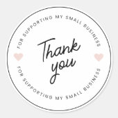 Sticker Rond "Merci pour soutenir ma petite entreprise (Devant)