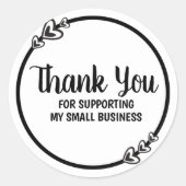Sticker Rond Merci pour soutenir ma petite entreprise (Devant)