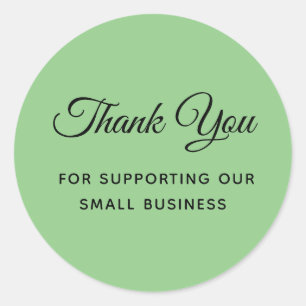 Sticker Rond Merci pour soutenir ma petite entreprise classique