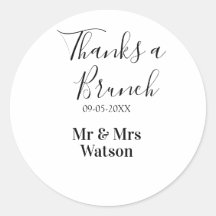 Merci pour un nom de brunch post-mariage date simp
