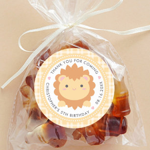 Sticker Rond Merci Pour Venir Mignonne Anniversaire de enfant L