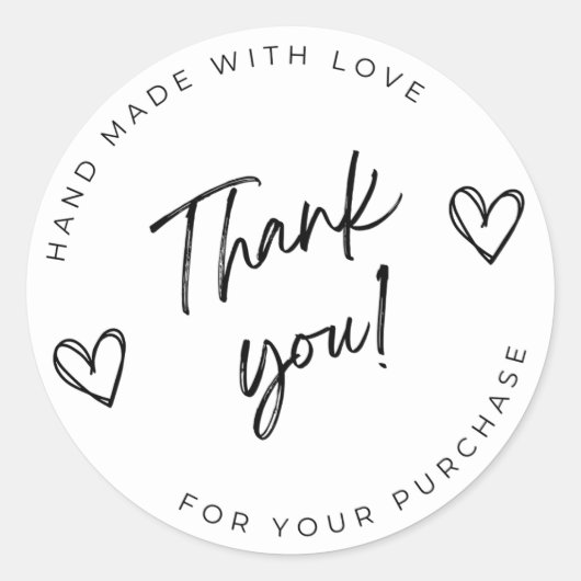 Sticker Rond Merci pour votre achat (Devant)