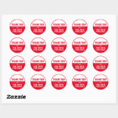 Sticker Rond Merci pour votre achat (Feuille)