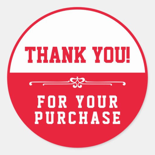 Sticker Rond Merci pour votre achat (Devant)