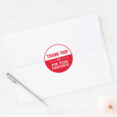 Sticker Rond Merci pour votre achat (Enveloppe)