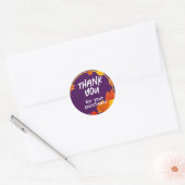 Sticker Rond Merci pour votre chevalet d'achat Purple Fall (Enveloppe)