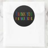 Sticker Rond Merci pour votre commande (Sac)