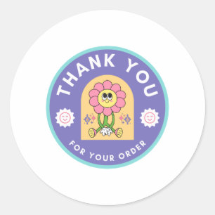 Sticker Rond MERCI pour votre commande