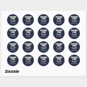Sticker Rond Merci pour votre commande (Feuille)