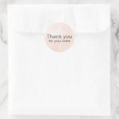 Sticker Rond merci pour votre commande (Sac)