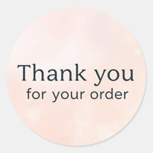 Sticker Rond merci pour votre commande (Devant)