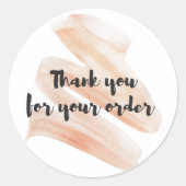 Sticker Rond Merci Pour Votre Commande (Devant)