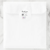 Sticker Rond Merci pour votre commande ajouter q r coordonnées  (Sac)
