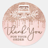 Sticker Rond Merci Pour Votre Commande Cuisine Boulangerie Part (Devant)