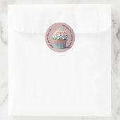 Sticker Rond Merci pour votre commande cupcake (Sac)