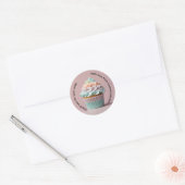 Sticker Rond Merci pour votre commande cupcake (Enveloppe)