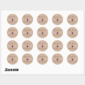 Sticker Rond Merci pour votre commande d'entreprise (Feuille)