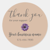 Sticker Rond Merci pour votre commande d'entreprise (Devant)