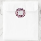 Sticker Rond Merci pour votre commande Feminine Pink Satin Soie (Sac)