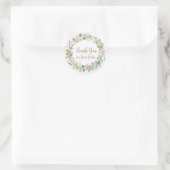 Sticker Rond Merci pour votre commande floral (Sac)