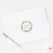 Sticker Rond Merci pour votre commande floral (Enveloppe)