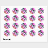 Sticker Rond Merci Pour Votre Commande Luxe Nails Gris Rose (Feuille)