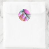 Sticker Rond Merci Pour Votre Commande Luxe Nails Gris Rose (Sac)
