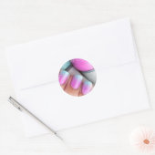 Sticker Rond Merci Pour Votre Commande Luxe Nails Gris Rose (Enveloppe)