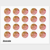 Sticker Rond Merci pour votre commande Pink Leaf Packaging (Feuille)