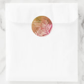 Sticker Rond Merci pour votre commande Pink Leaf Packaging (Sac)