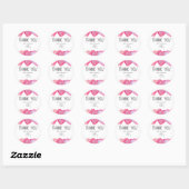 Sticker Rond Merci pour votre commande thème Hearts (Feuille)