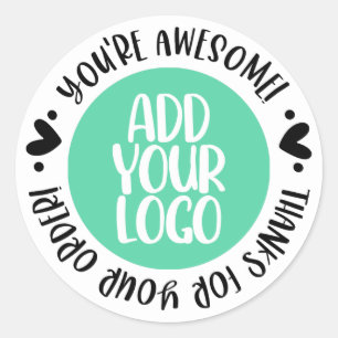 Sticker Rond Merci pour votre commande Vous êtes génial Ajouter