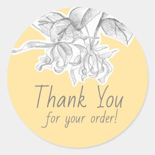 Sticker Rond Merci Pour Votre Commande Ylang Ylang Essential Oi (Devant)