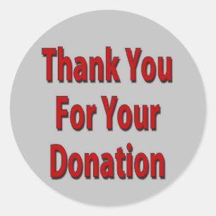 Sticker Rond Merci Pour Votre Don